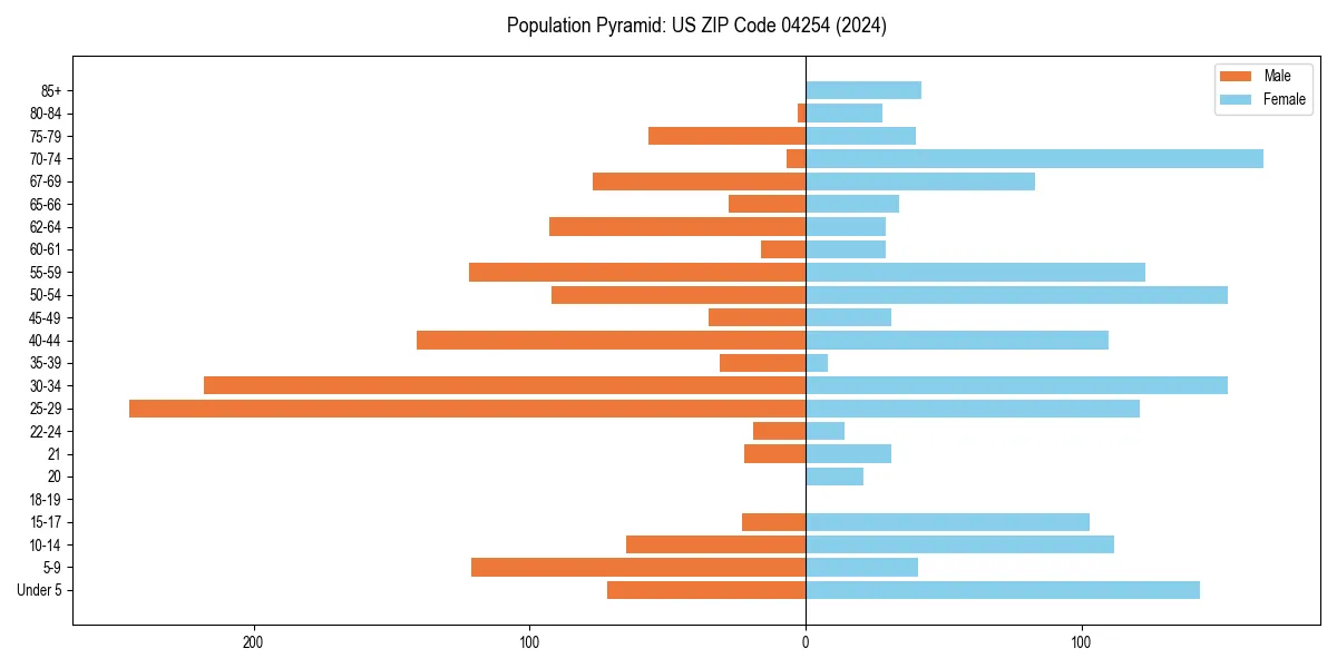 Population pyramid for