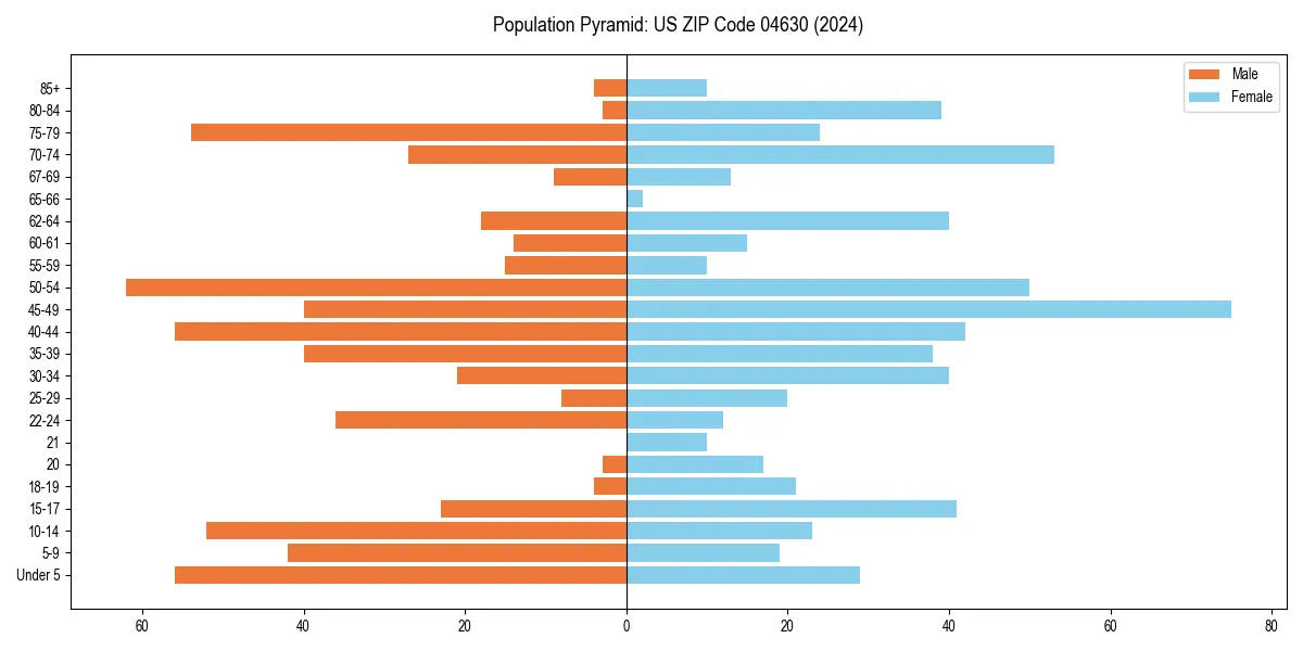 Population pyramid for