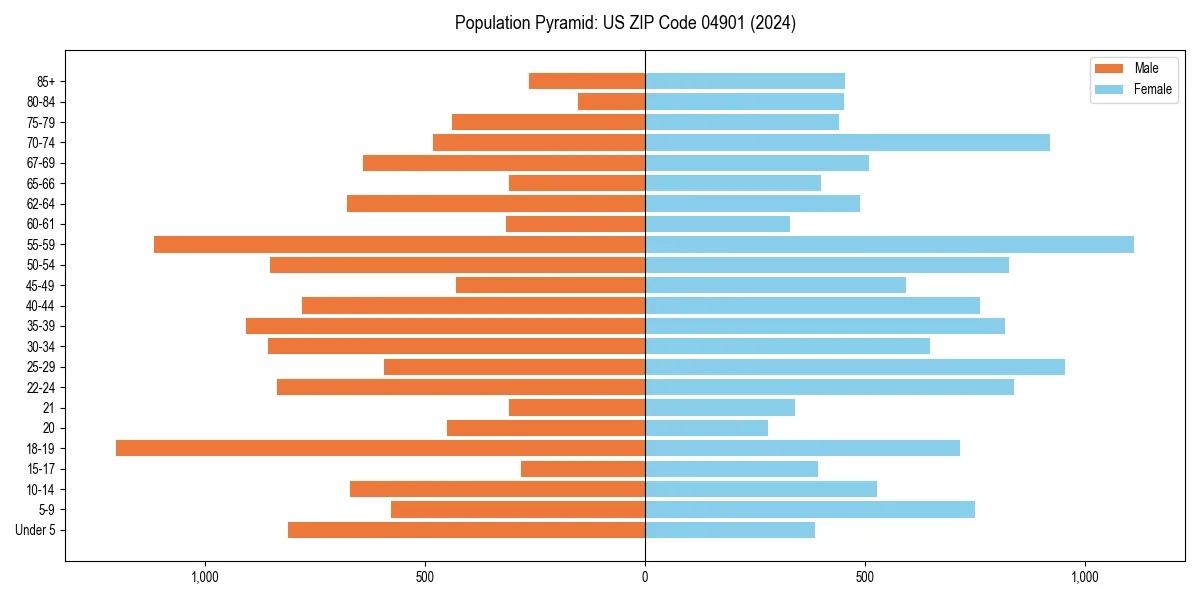 Population pyramid for 