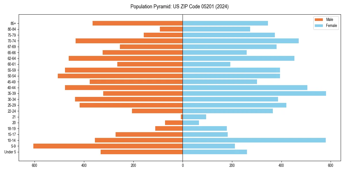 Population pyramid for 