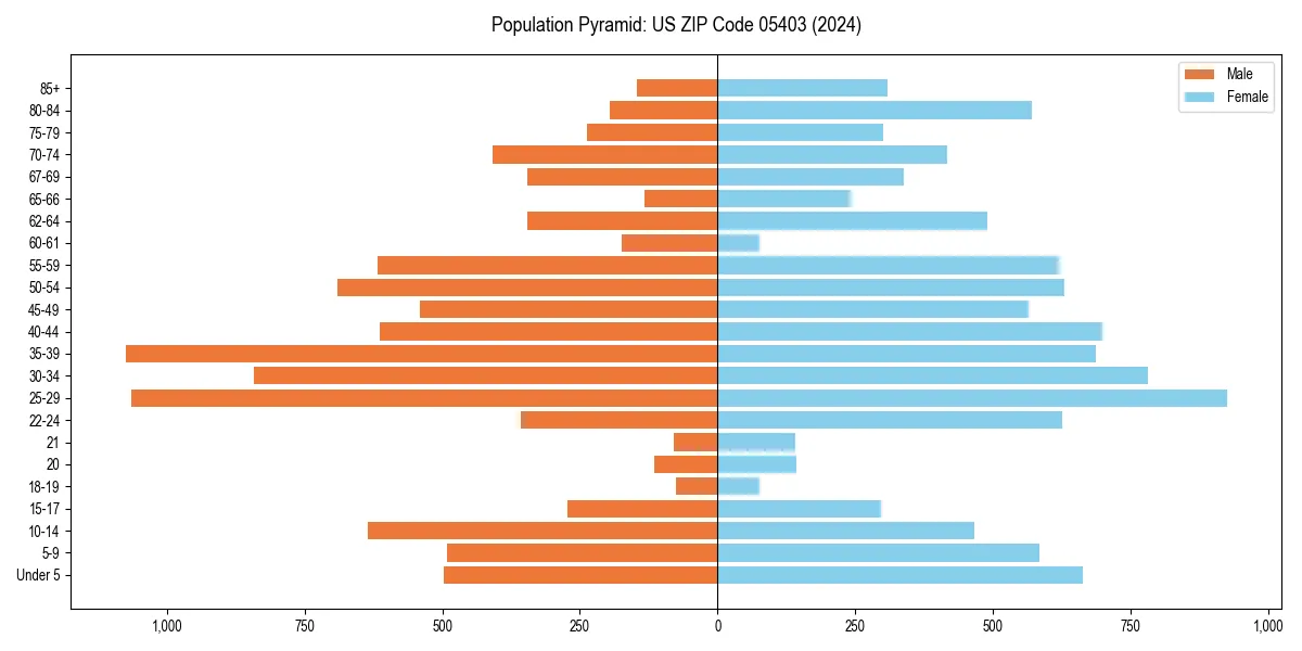 Population pyramid for 