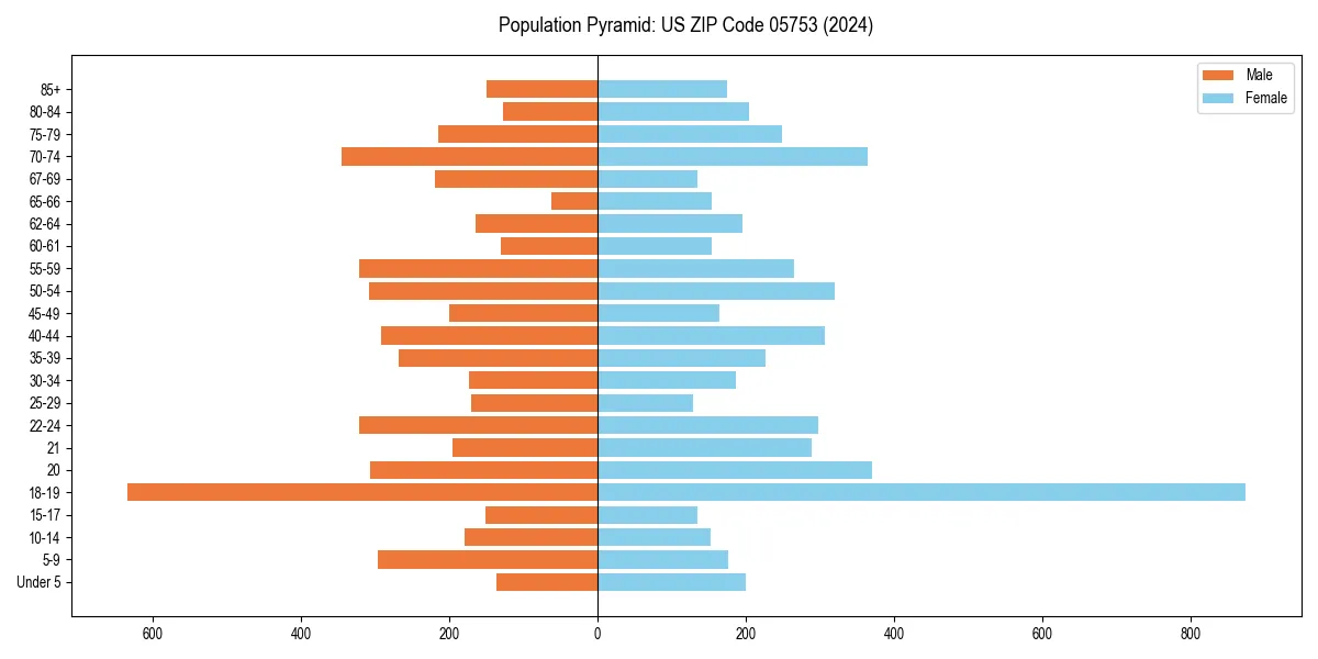 Population pyramid for 
