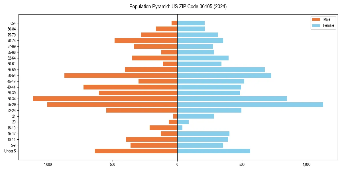 Population pyramid for 
