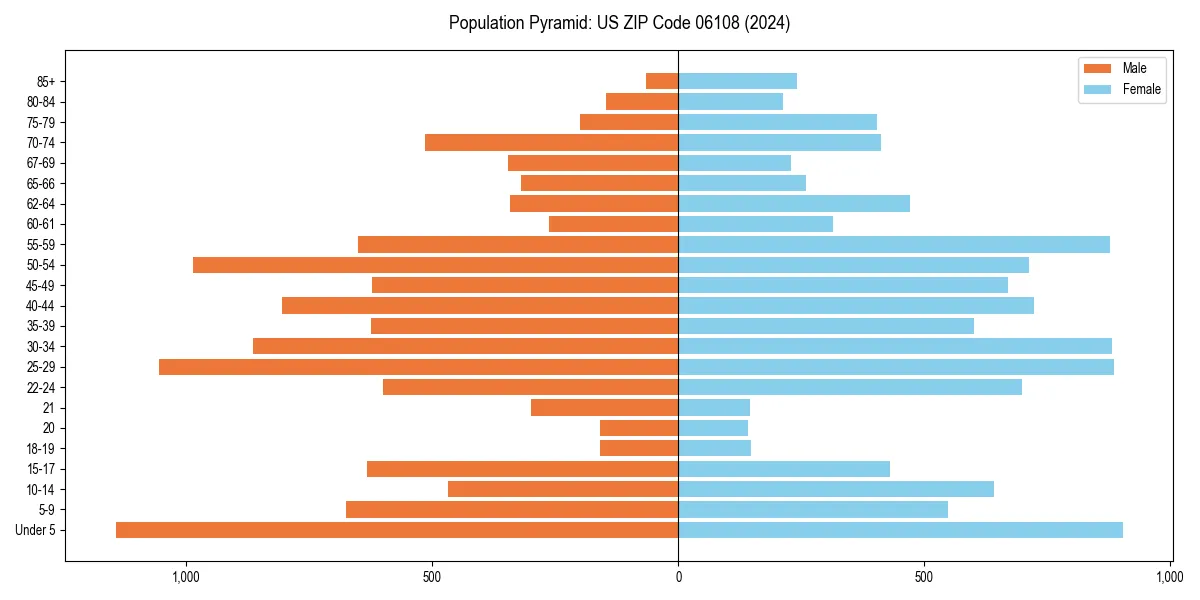 Population pyramid for 