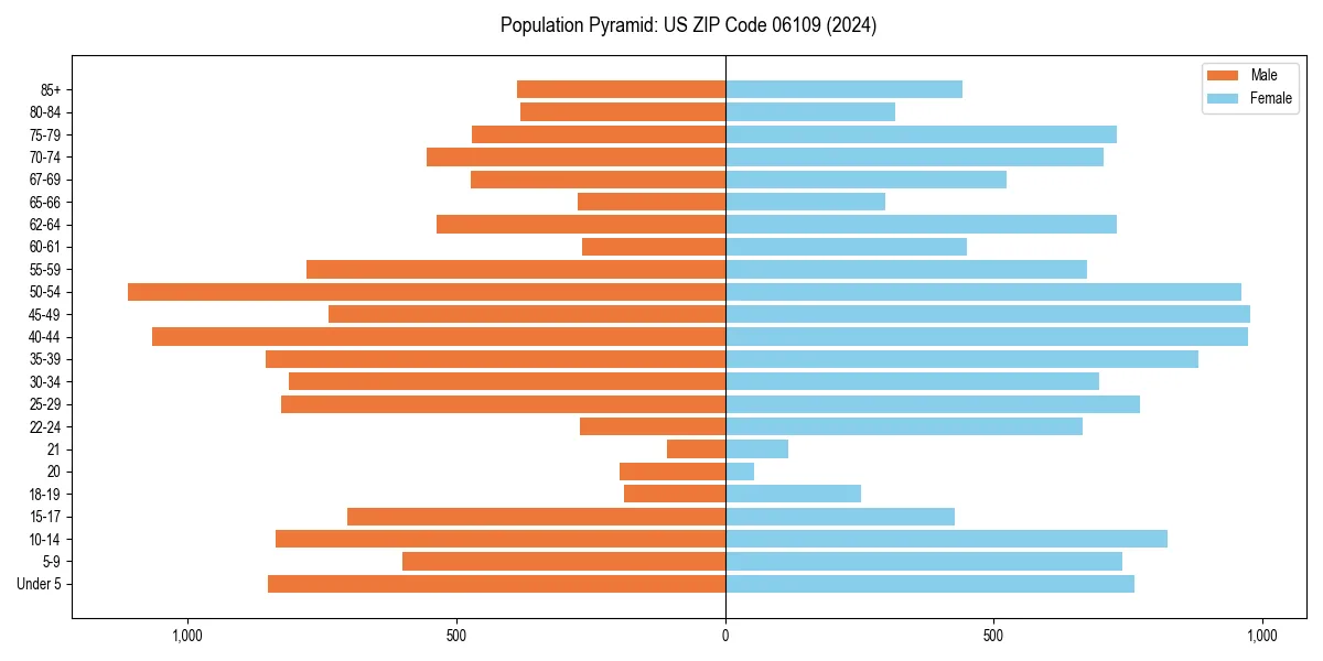 Population pyramid for 