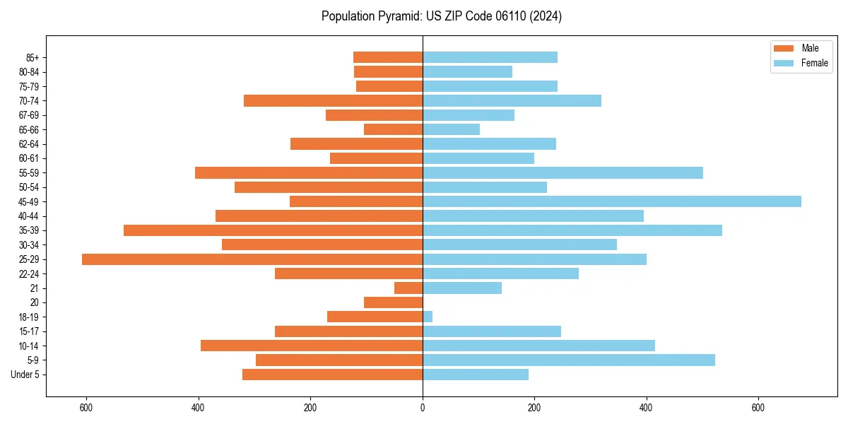 Population pyramid for 