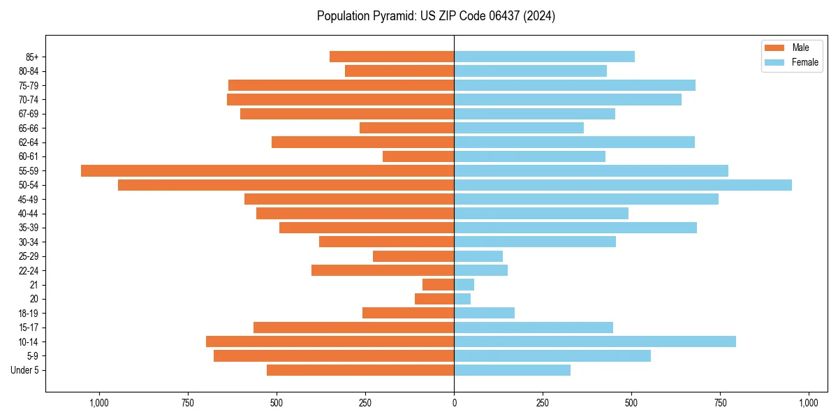 Population pyramid for 