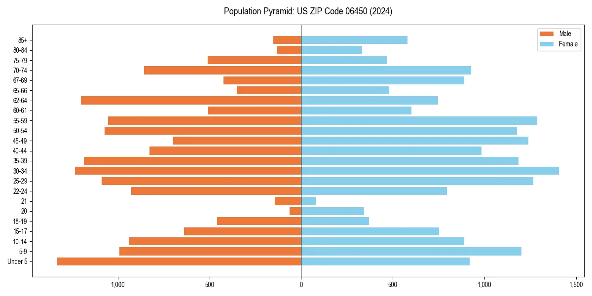 Population pyramid for 
