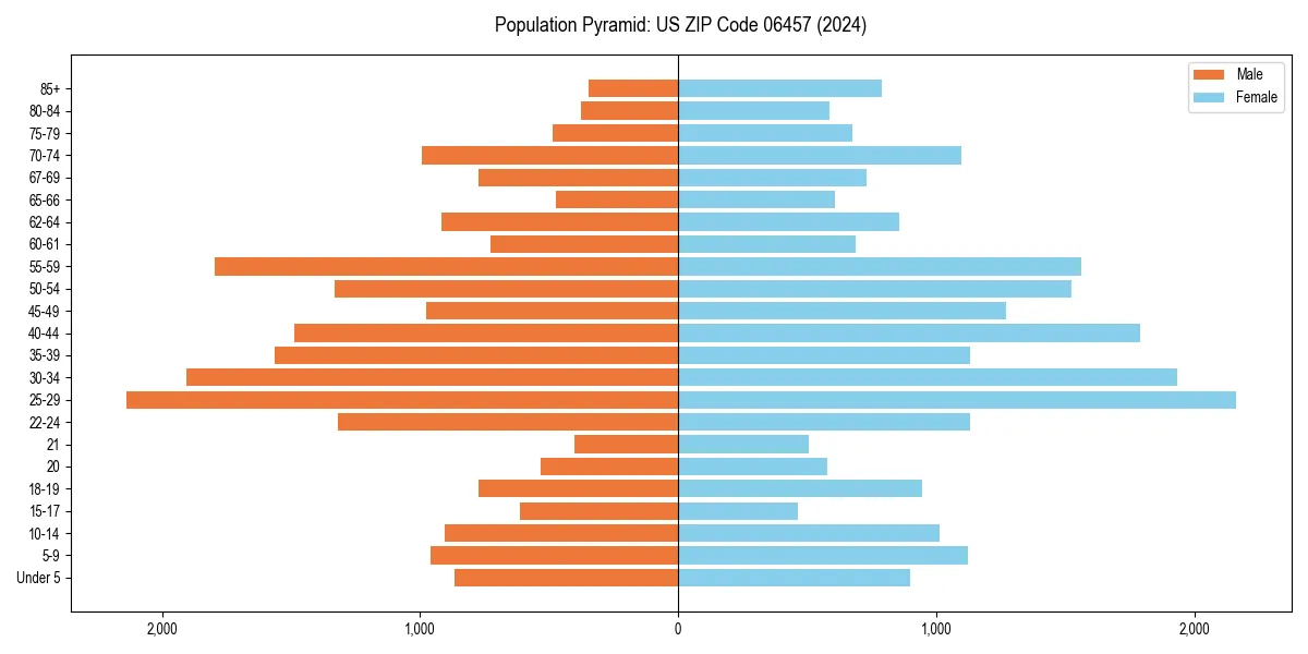 Population pyramid for 