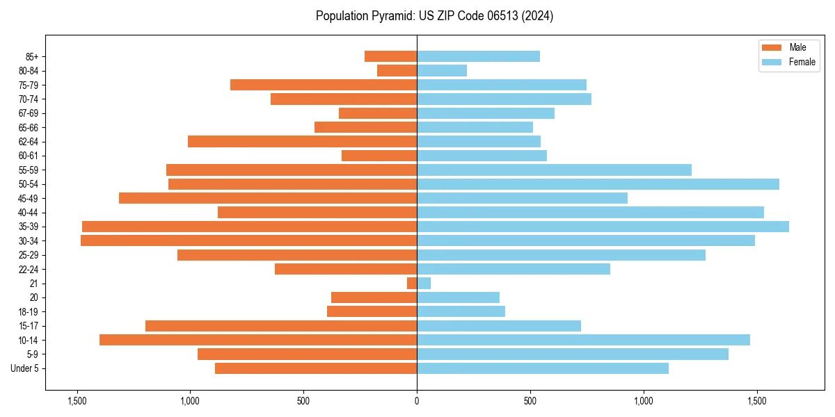 Population pyramid for 