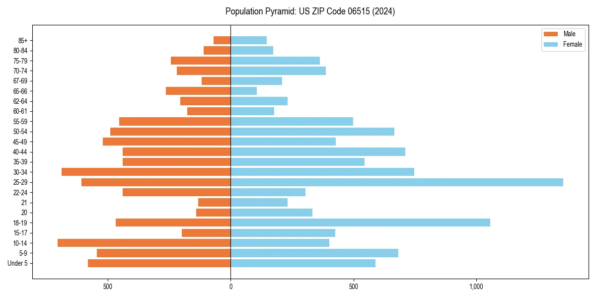 Population pyramid for 