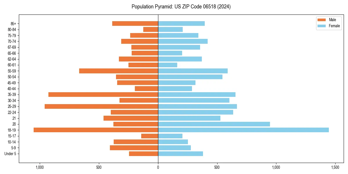 Population pyramid for 
