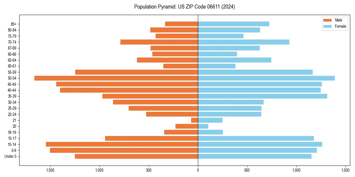 Population pyramid for 