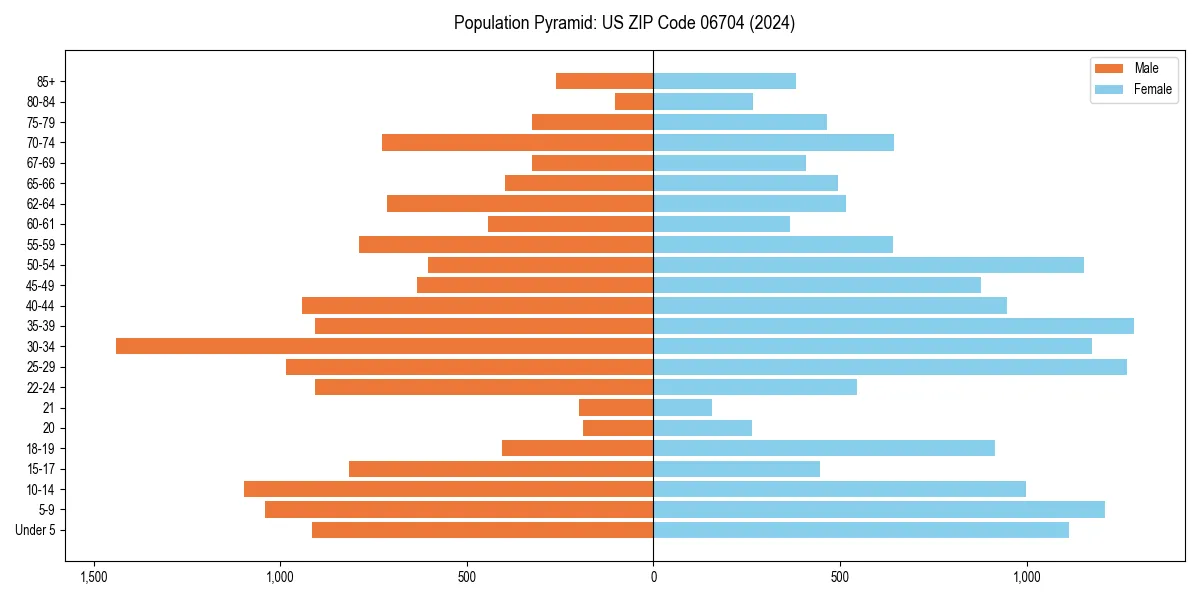 Population pyramid for 