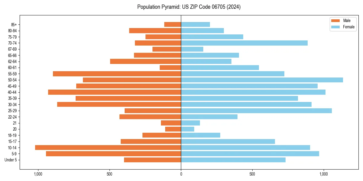 Population pyramid for 
