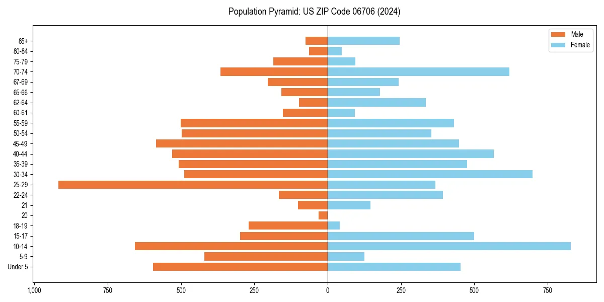 Population pyramid for 
