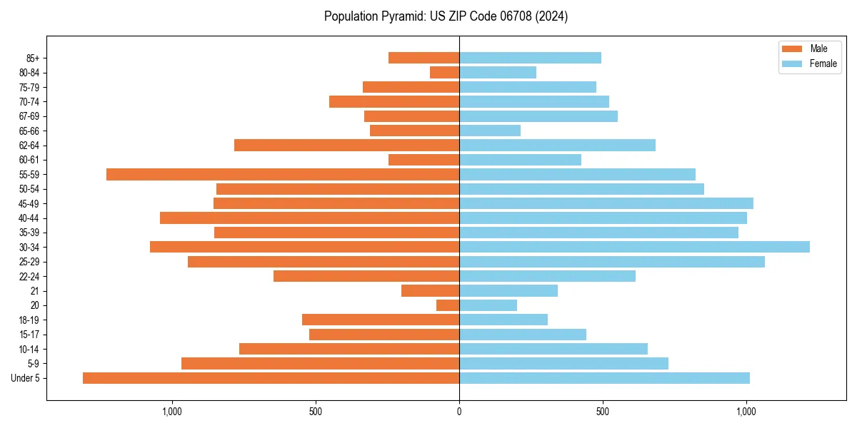 Population pyramid for 