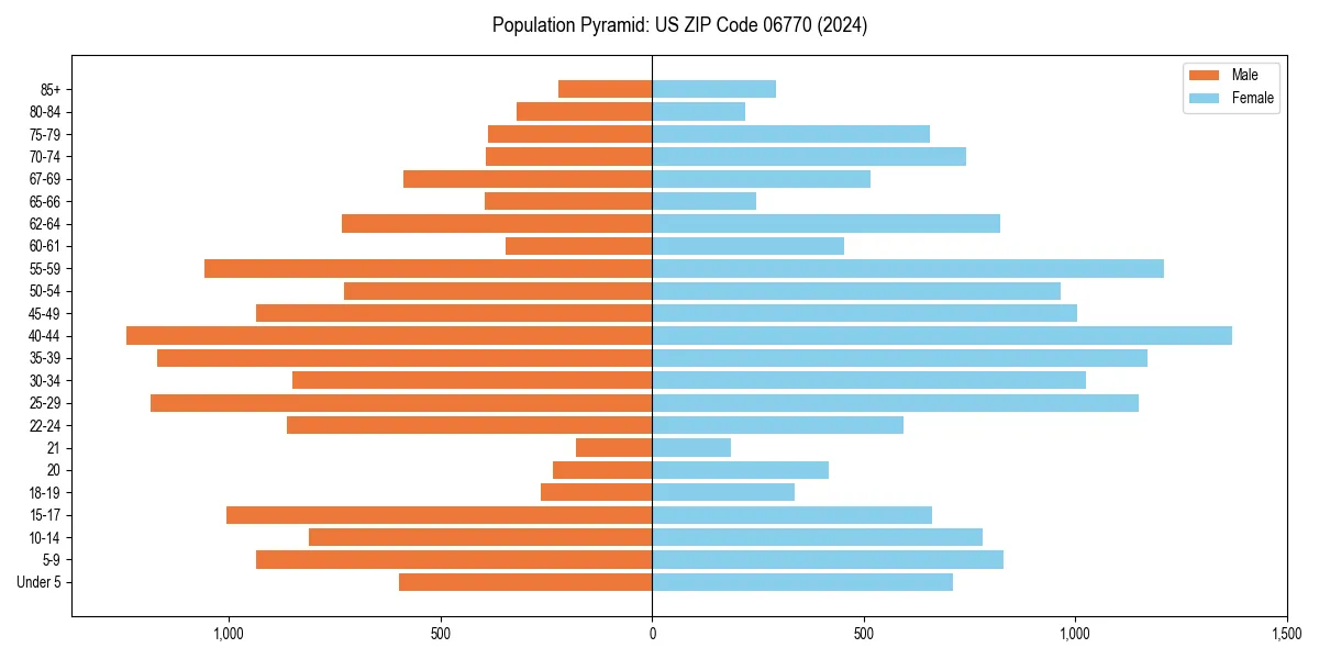 Population pyramid for 