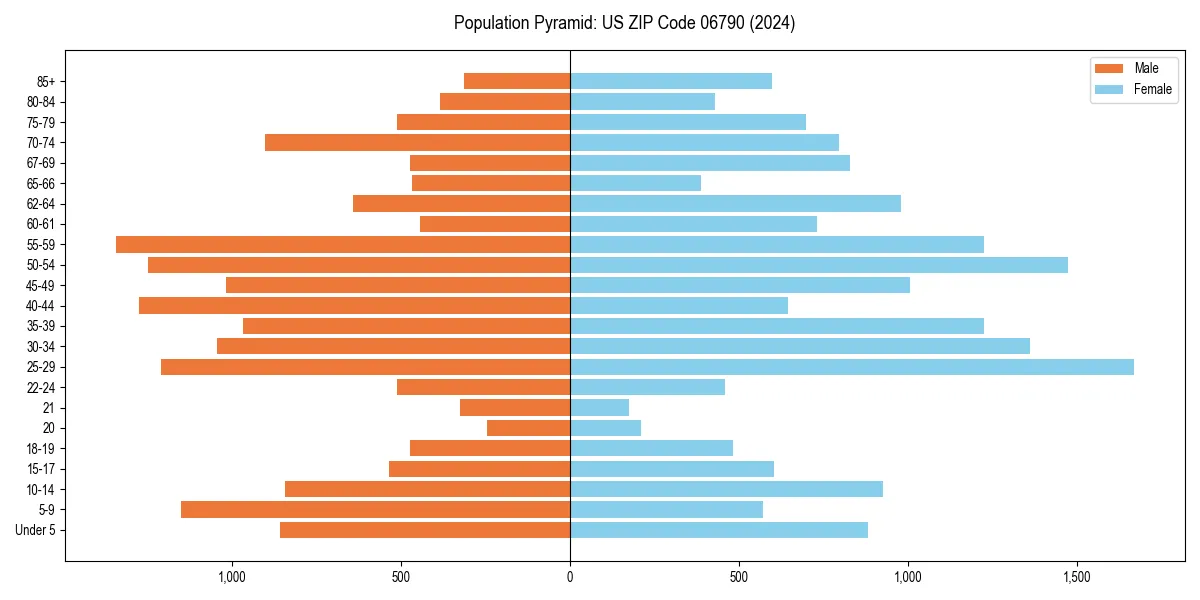 Population pyramid for 