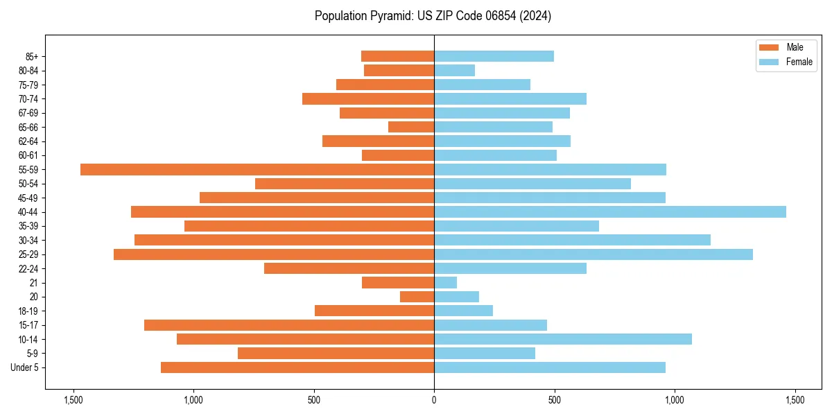 Population pyramid for 