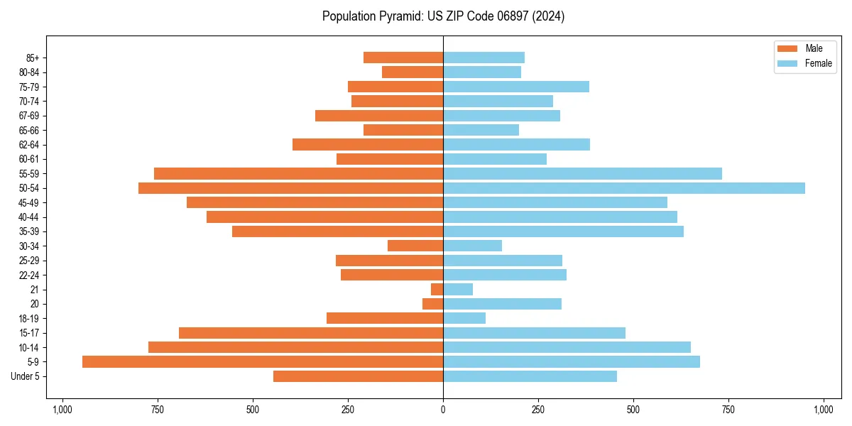 Population pyramid for 