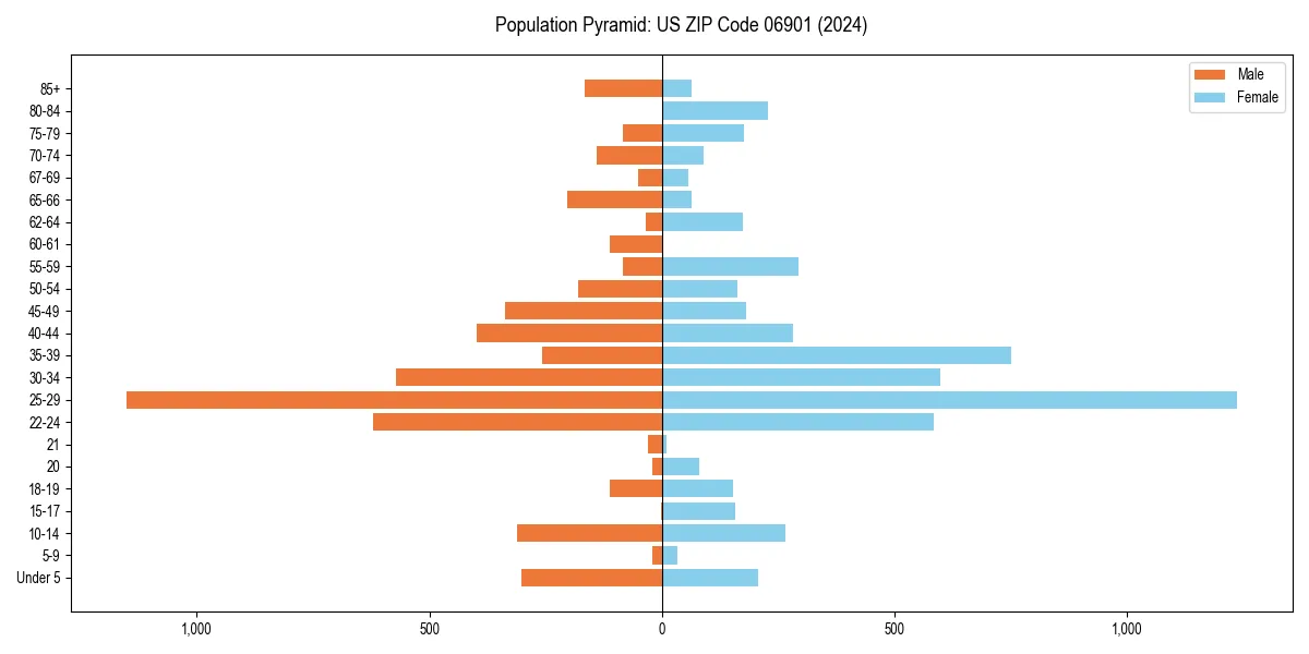 Population pyramid for 