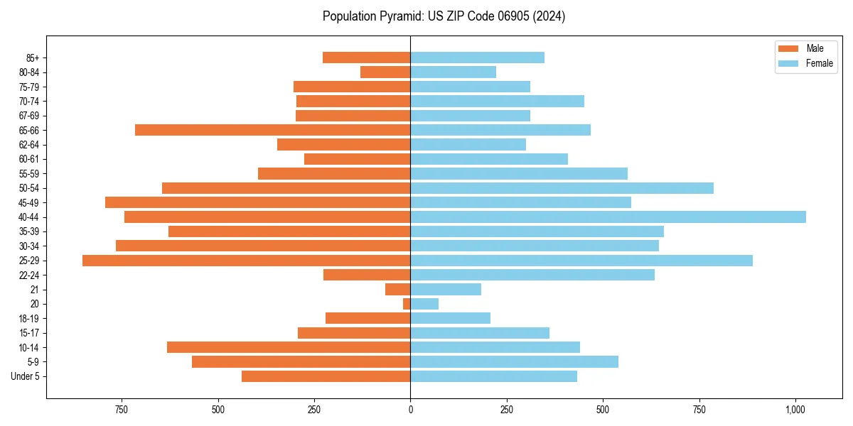 Population pyramid for 