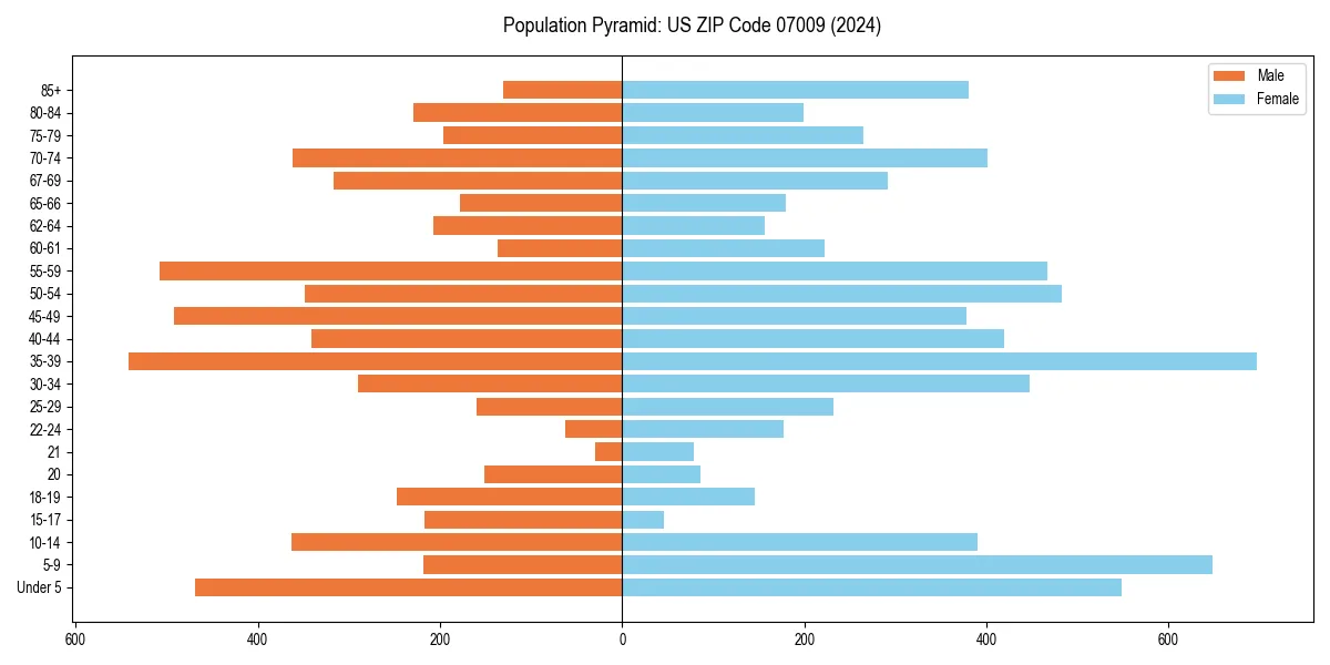Population pyramid for 