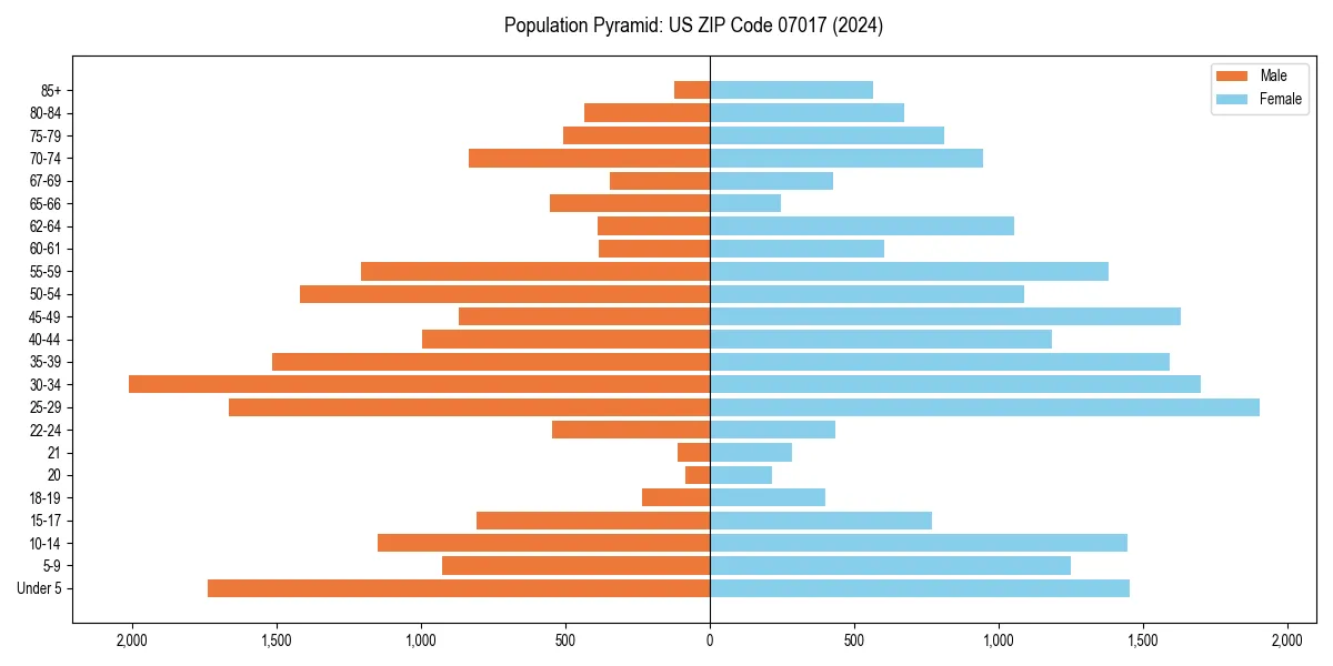Population pyramid for 