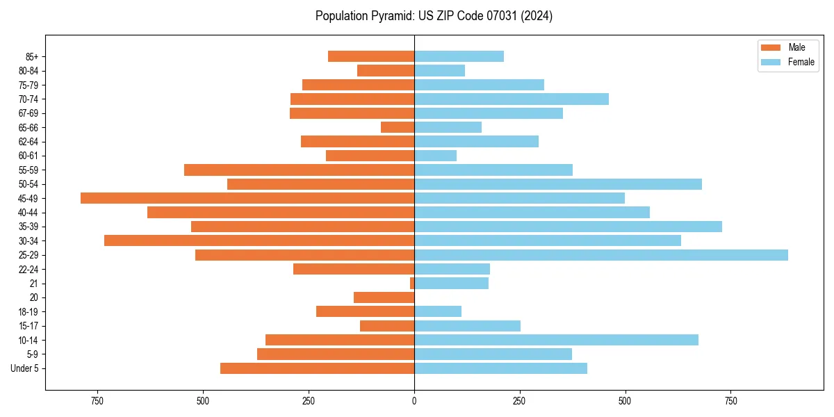 Population pyramid for 