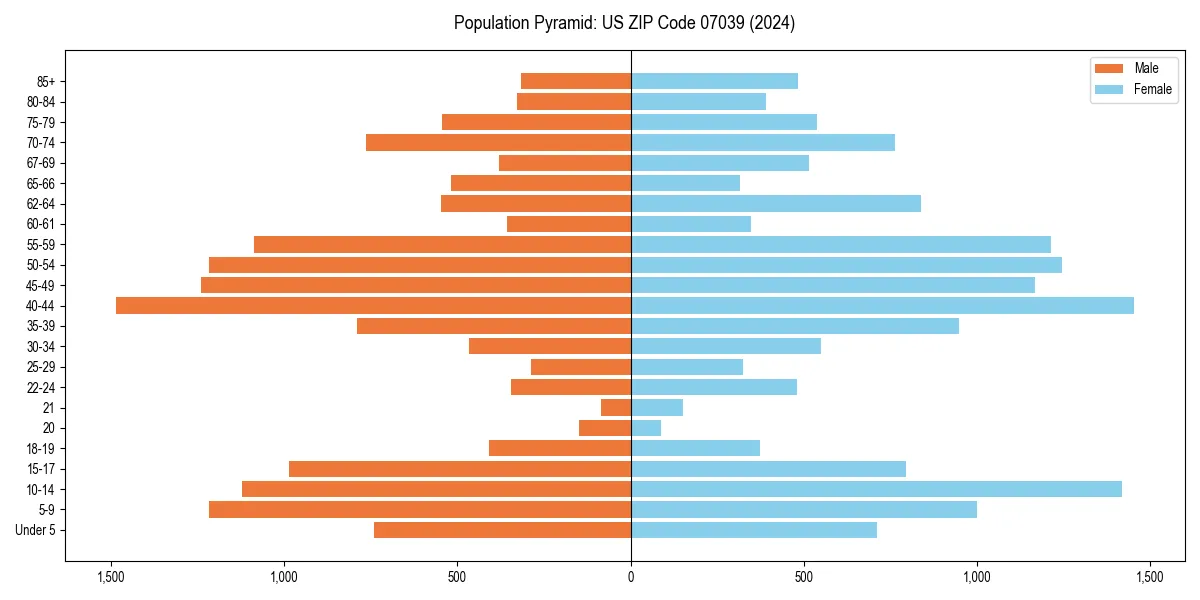 Population pyramid for 