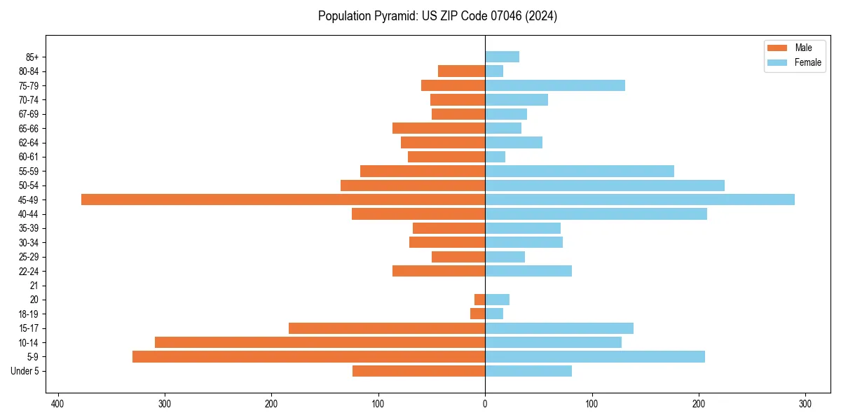 Population pyramid for