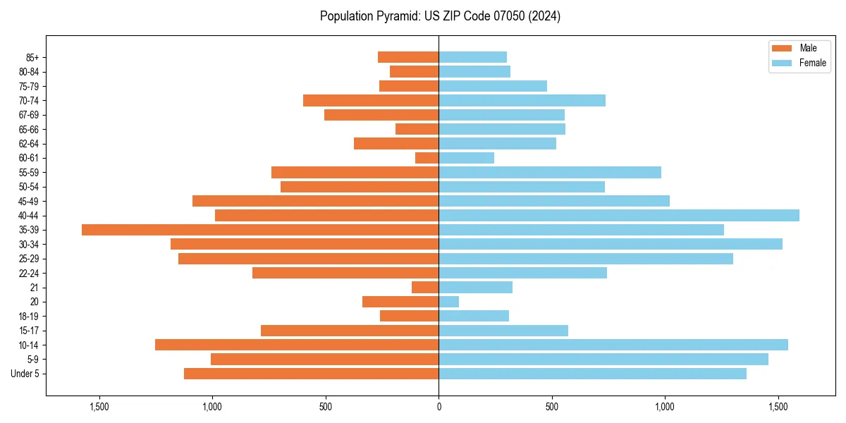 Population pyramid for 