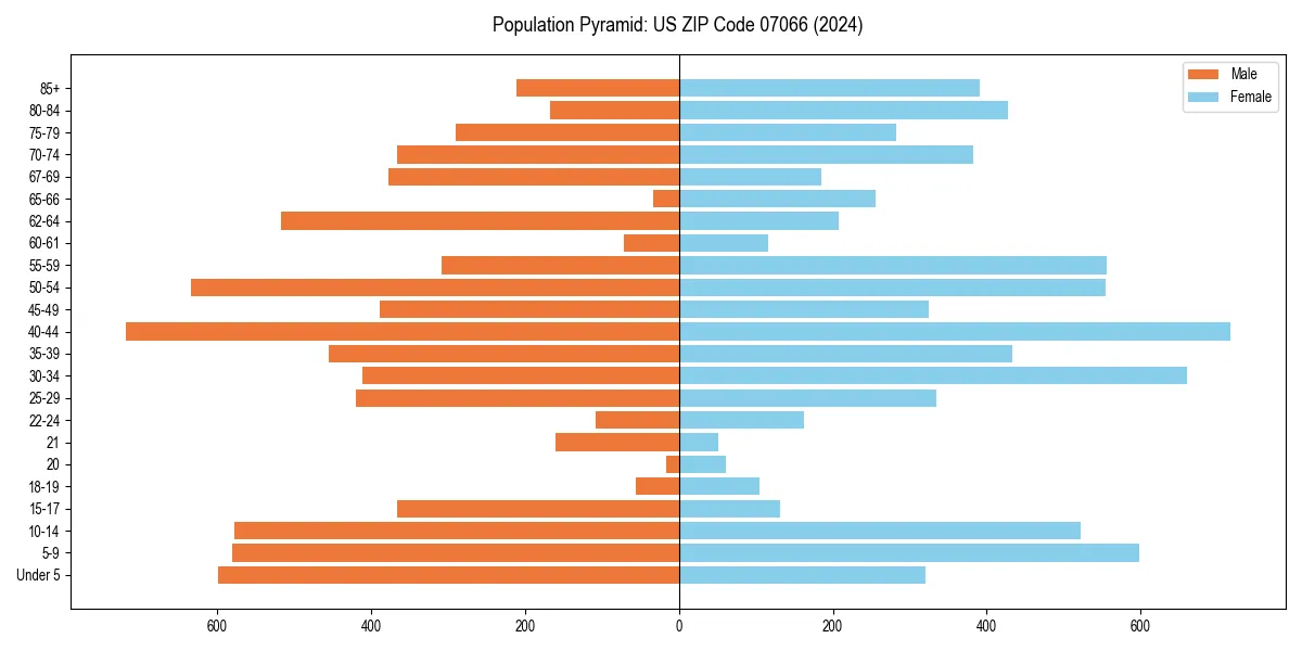 Population pyramid for 