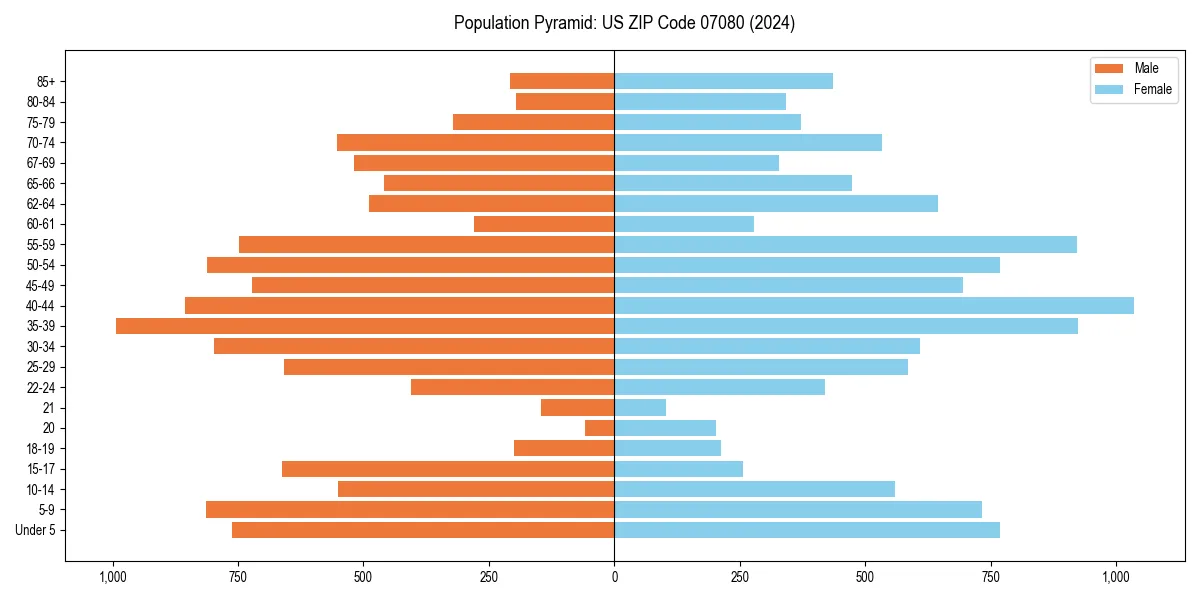 Population pyramid for 
