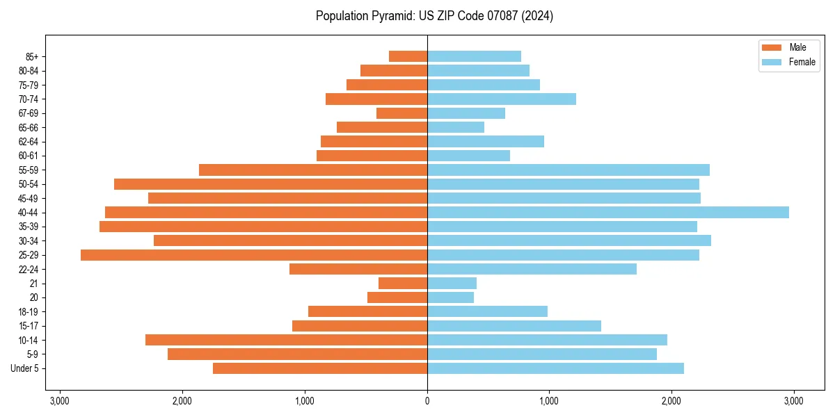 Population pyramid for 