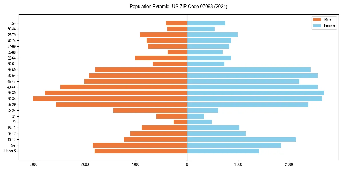 Population pyramid for 