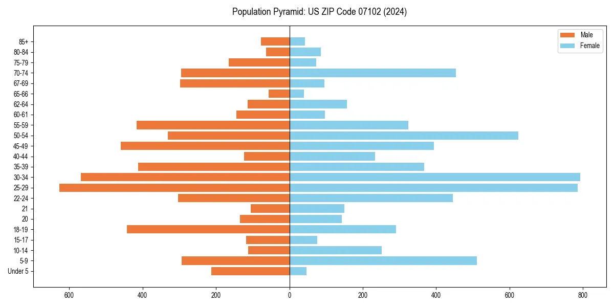 Population pyramid for 