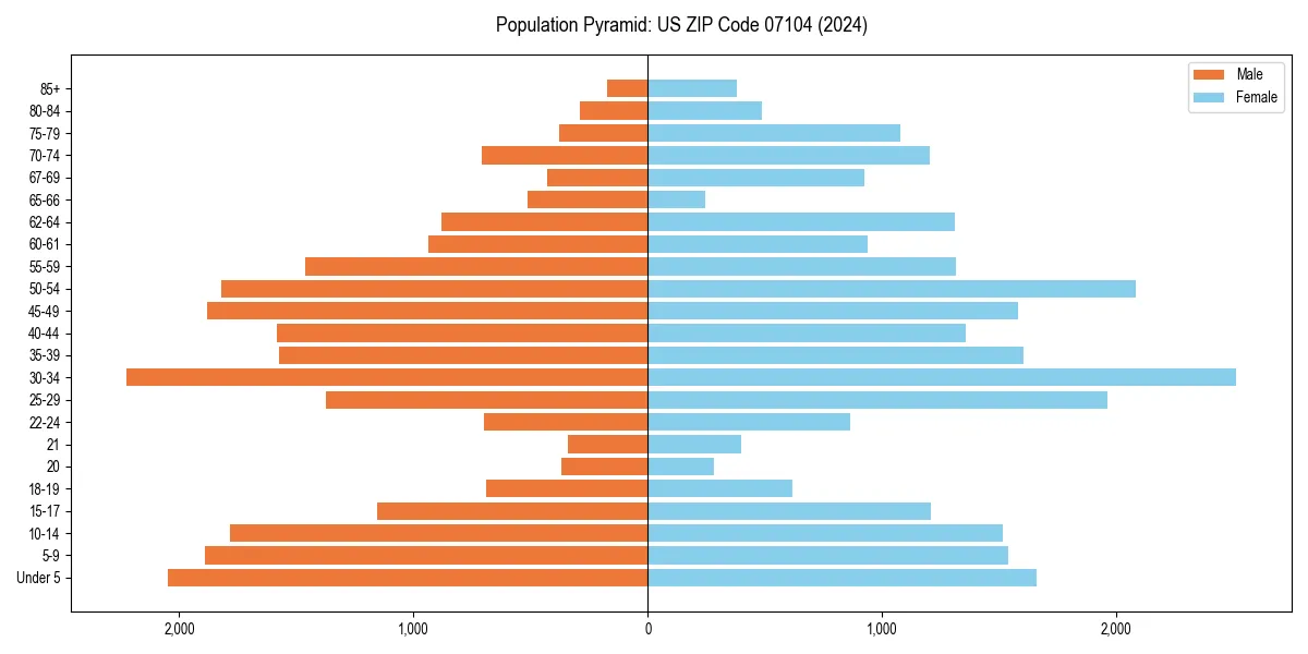 Population pyramid for 