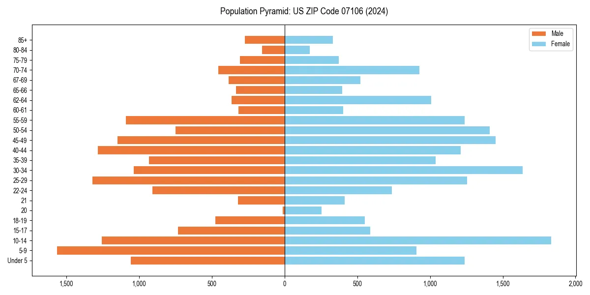 Population pyramid for 