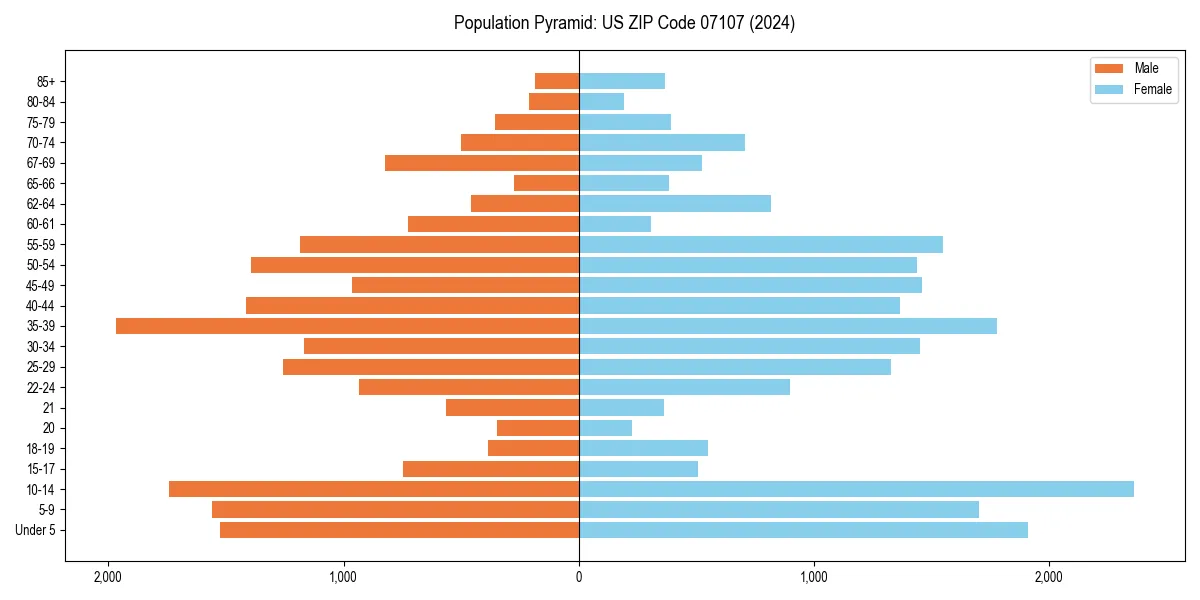Population pyramid for 