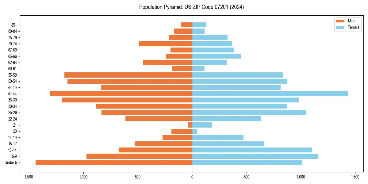 Population pyramid for 