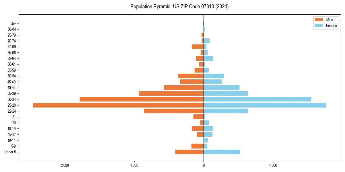 Population pyramid for 