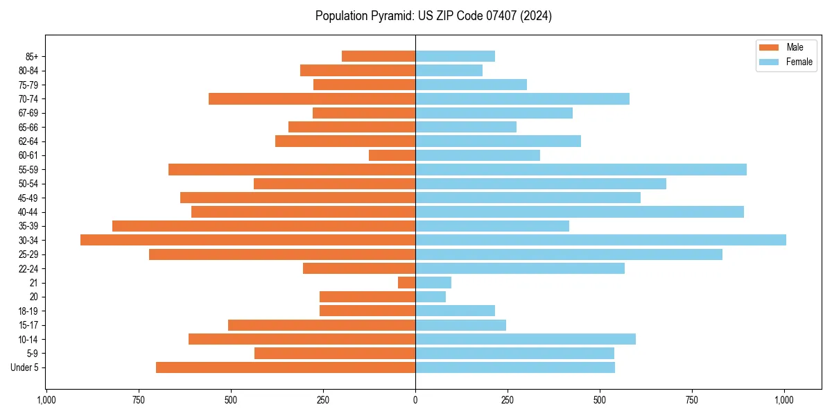 Population pyramid for 