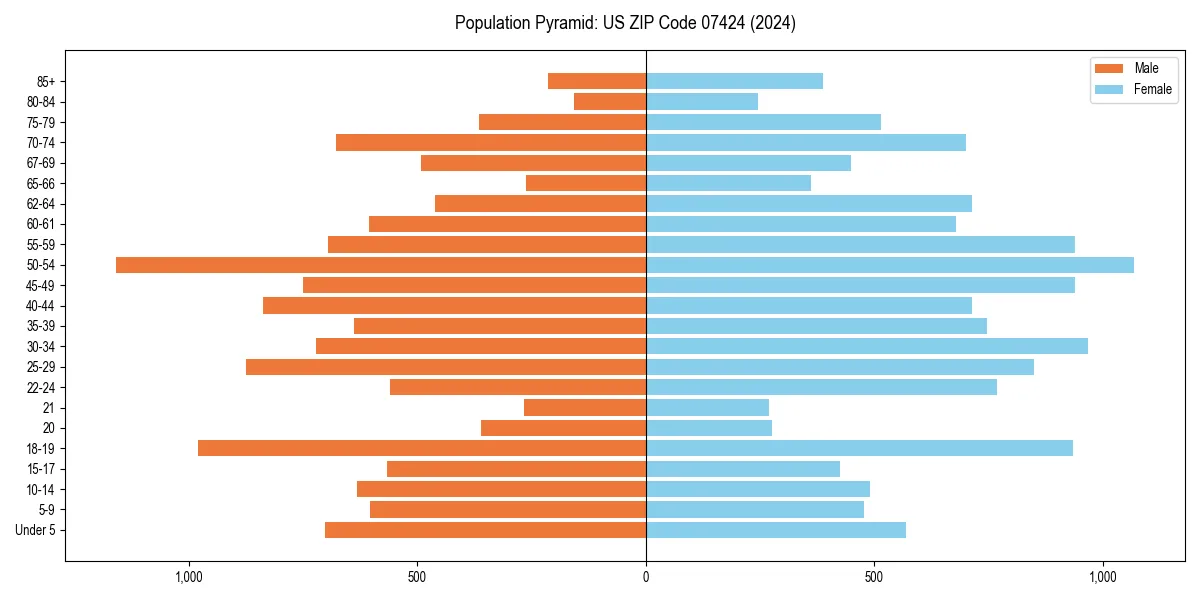 Population pyramid for 