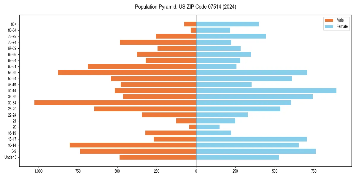 Population pyramid for 