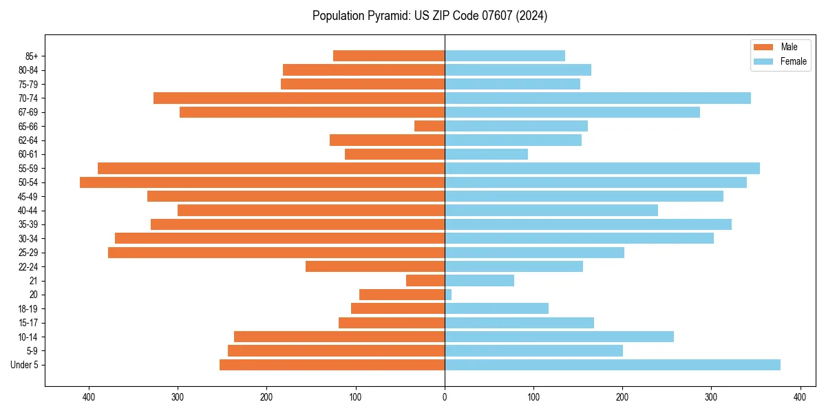 Population pyramid for 