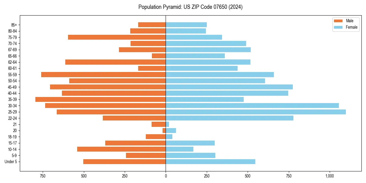 Population pyramid for 