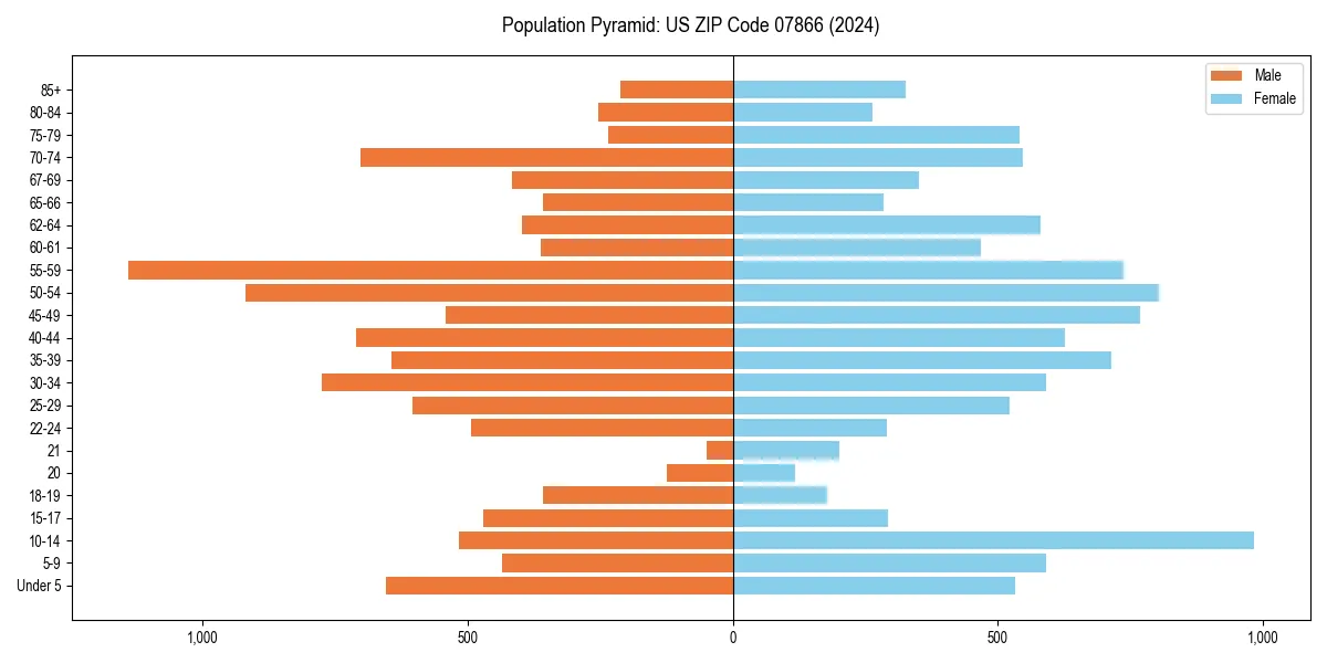 Population pyramid for 