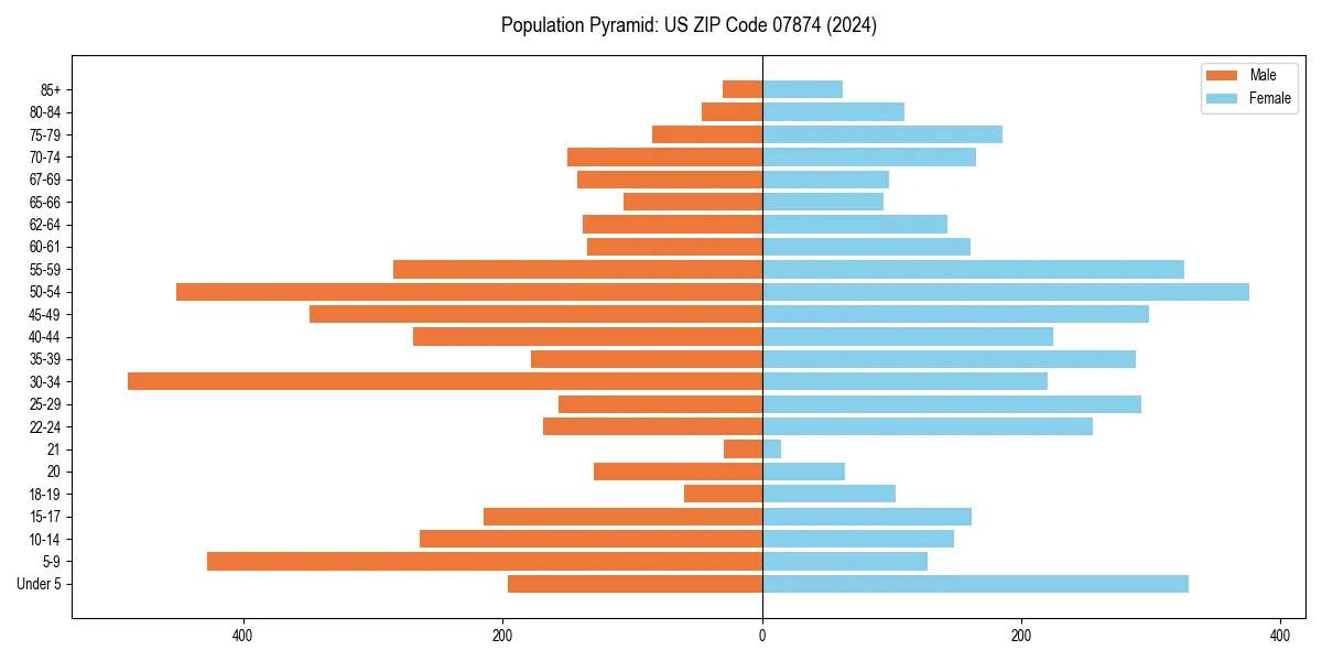 Population pyramid for